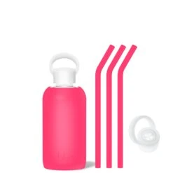 DEBBIE - LITTLE BOTTLE SIP KIT 500ML (16OZ) -Drinkware Shop bkr bottle sip kit glass silicone water bottle silicone straw straw cap 16oz debbie little bottle sip kit 500ml 16oz pkdebtb t16pb 0 35651337093291