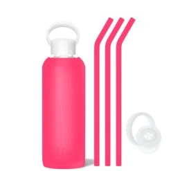 DEBBIE - DEMI BOTTLE SIP KIT 650ML (22OZ) -Drinkware Shop bkr bottle sip kit glass silicone water bottle silicone straw straw cap 22oz debbie demi bottle sip kit 650ml 22oz pkdebtb t22pb 0 35651327754411