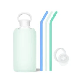 HAVEN & THE SOUTHAMPTON - BIG BOTTLE SIP KIT 1L (32OZ) -Drinkware Shop bkr bottle sip kit glass silicone water bottle silicone straw straw cap 32oz haven the southampton big bottle sip kit 1l 32oz grhshtb t32pb 0 36134753697963
