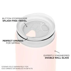 PARIS LITTLE CUP 355mL (12oz) -Drinkware Shop bkr insulated glass tumbler 12oz paris cup 355ml 12oz pkprstb l12ht 810095831409 34381086425259