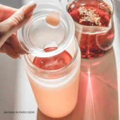 PARIS & THE COTTON CANDY - LITTLE CUP SIP KIT 355ML (12oz) -Drinkware Shop bkr insulated glass tumbler 12oz paris the cotton candy cup sip kit 355ml 12oz pkpcctb l12pb 34381103268011