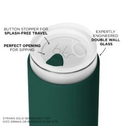 EVERLY DEMI CUP 500mL (16oz) -Drinkware Shop bkr insulated glass tumbler 16oz everly demi cup 500ml 16oz grevrpb l16ht 810095831911 34890466525355