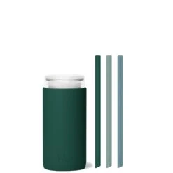 EVERLY & SEA FOREST - LITTLE CUP SIP KIT 355ML (12oz) -Drinkware Shop bkr insulated sip kit double wall glass silicone tumbler silicone straw 12oz everly sea forest little cup sip kit 355ml 12oz gresfpb l12pb 34890649600171