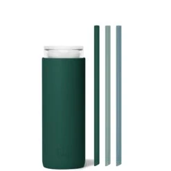 EVERLY & SEA FOREST - DEMI CUP SIP KIT 500ML (16oz) -Drinkware Shop bkr insulated sip kit double wall glass silicone tumbler silicone straw 16oz everly sea forest demi cup sip kit 500ml 16oz gresfpb l16pb 34890644226219