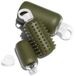 OLIVE SPIKED BIG SLEEVE -Drinkware Shop bkr silicone sleeve glass water bottle 32oz spiked olive 1l 32 oz sleeve only grolvpk n32wb 33549259112619