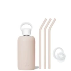 DOE - LITTLE BOTTLE SIP KIT 500ML (16 OZ) -Drinkware Shop bkr sip kit silicone straw cap glass water bottle 16oz doe little bottle sip kit 500ml 16 oz tndskpb t16pb 34994252906667