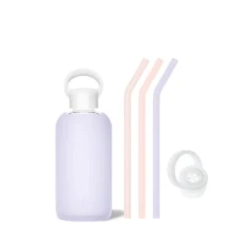 FOOF & THE COTTON CANDY - LITTLE BOTTLE SIP KIT 500ML (16 OZ) -Drinkware Shop bkr sip kit silicone straw cap glass water bottle 32oz foof cotton candy little bottle sip kit 500ml 16 oz mxfcctb t16pb 35462461751467