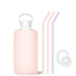 PARIS & THE COTTON CANDY - BIG BOTTLE SIP KIT 1L (32 OZ) -Drinkware Shop bkr sip kit silicone straw cap glass water bottle 32oz paris cotton candy big bottle sip kit 1l 32 oz mxpcctb t32pb 35462479380651
