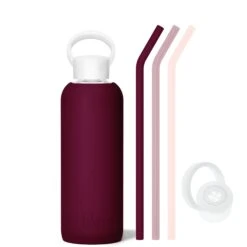 VALENTINA & A KISS ON EACH CHEEK - DEMI BOTTLE SIP KIT 650mL (22 OZ) -Drinkware Shop bkr sip kit silicone straw cap glass water bottle 32oz valentina a kiss on each cheek demi bottle sip kit 650ml 22 oz rdvkcpb t22pb 34775388618923