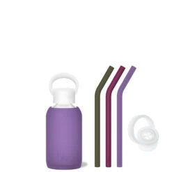 MARY & THE MARTINI & MANI - TEENY BOTTLE SIP KIT 250ML (8 OZ) -Drinkware Shop bkr sip kit silicone straw cap glass water bottle 8oz mary the martini mani teeny bottle sip kit 250ml 8 oz vtmmmtb t08pb 34977257062571