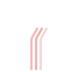 CHAMPAGNE PINKS TEENY BOTTLE STRAWS 250ML (8 OZ) SET OF THREE