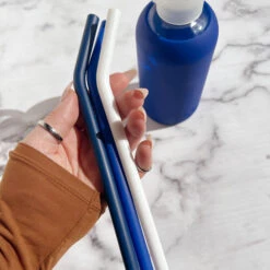 CUTE BUOY BLUES BIG BOTTLE STRAWS 1L (32 OZ) SET OF THREE -Drinkware Shop bkr water bottle accessory cute buoy blues straws 1l 32 oz set of three blbfwpb n13rt 810095831119 33933270745259